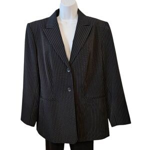 Worthington Navy and White Pinstripe Blazer sz 16W